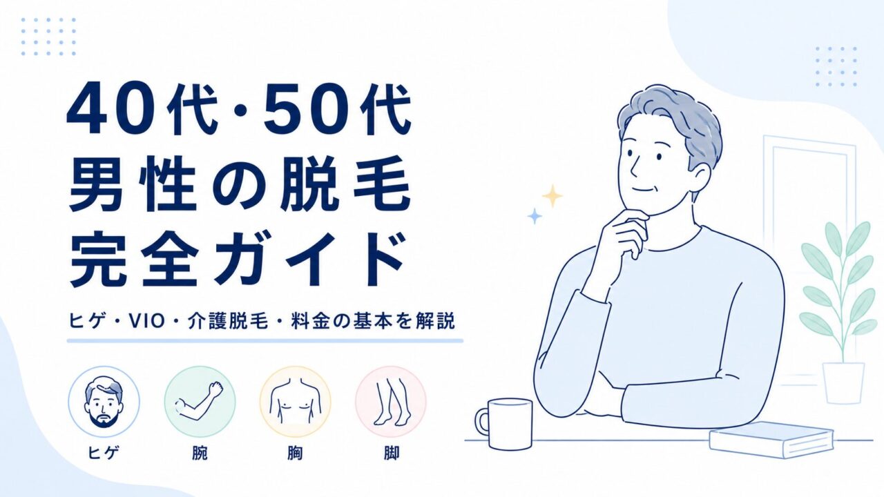 40代・50代男性の脱毛完全ガイド｜ヒゲ・VIO・介護脱毛・料金の基本を解説