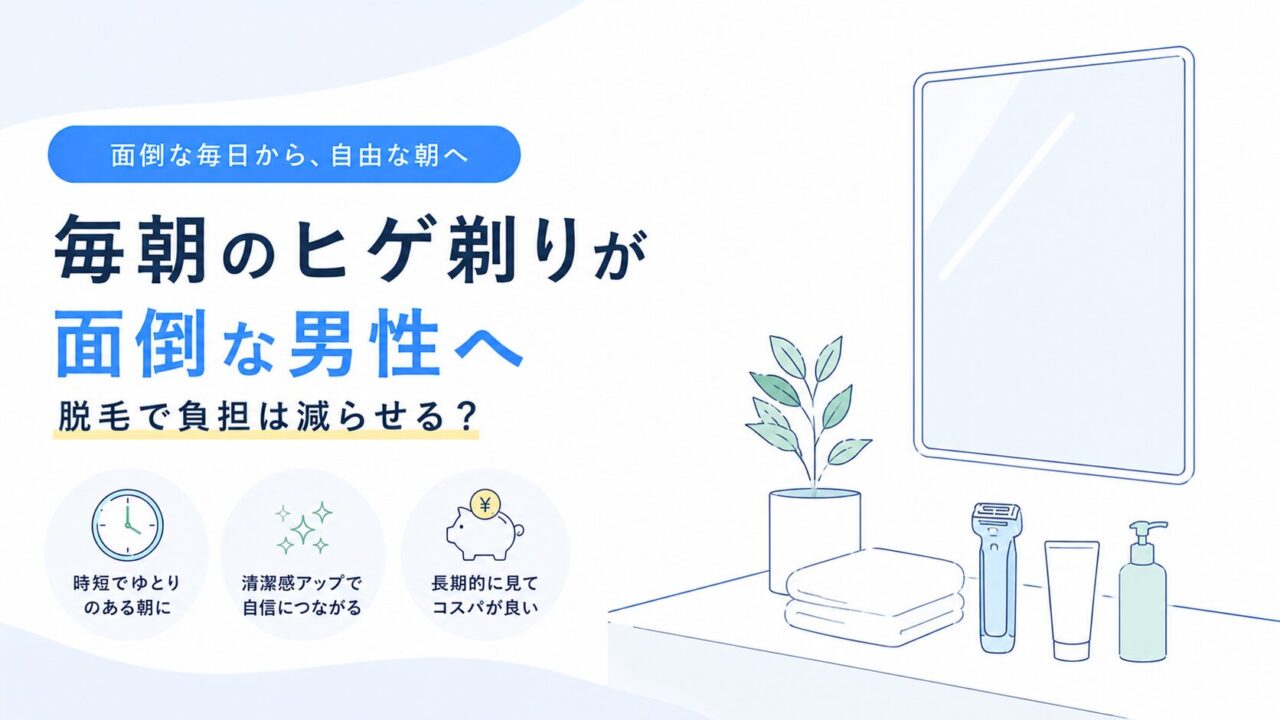 毎朝のヒゲ剃りが面倒な男性へ｜脱毛で負担は減らせる？