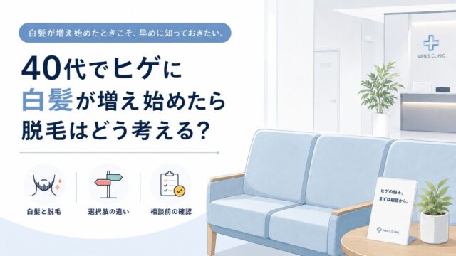 40代でヒゲに白髪が増え始めたら脱毛はどう考える？