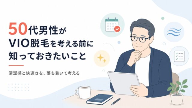 50代男性がVIO脱毛を考える前に知っておきたいこと
