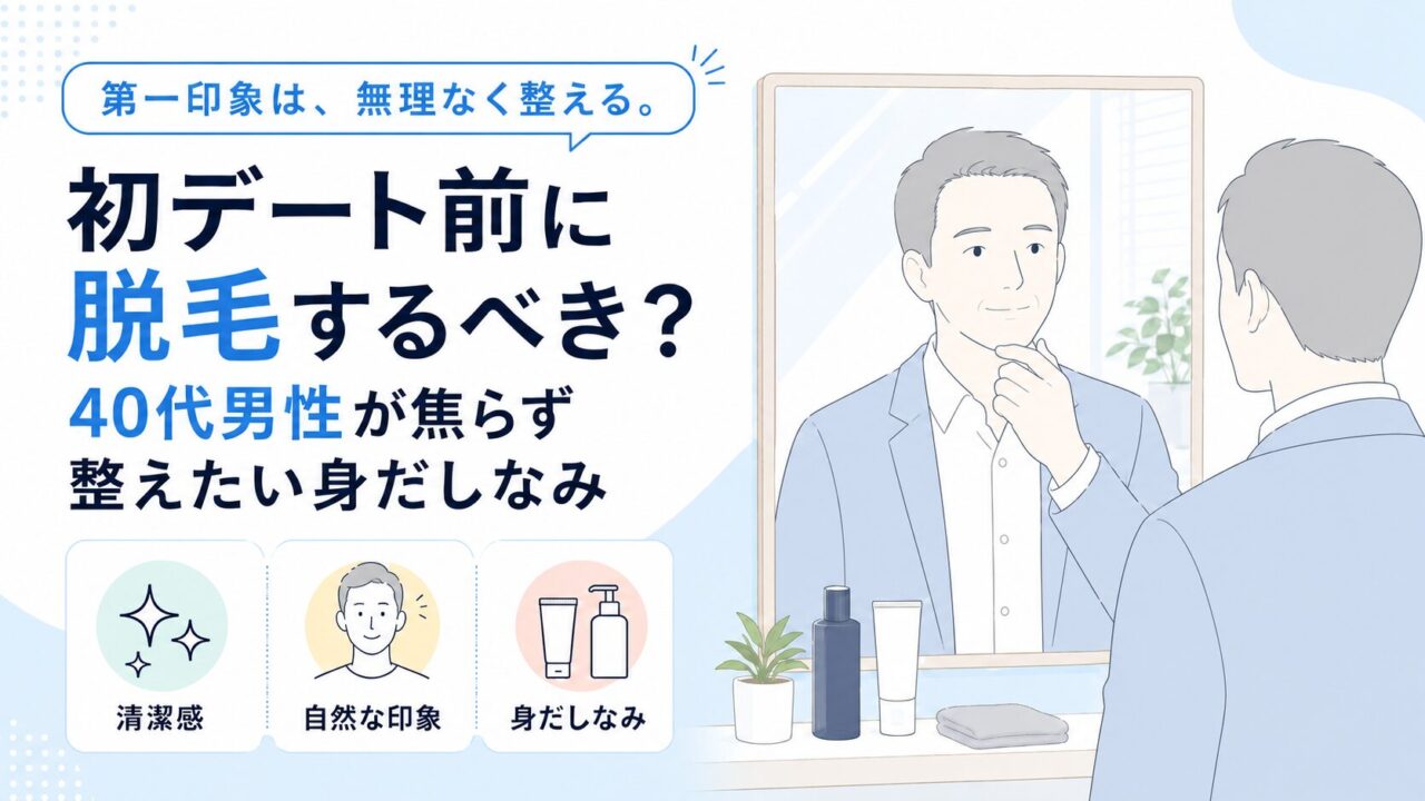 65_初デート前に脱毛するべき？40代男性が焦らず整えたい身だしなみ