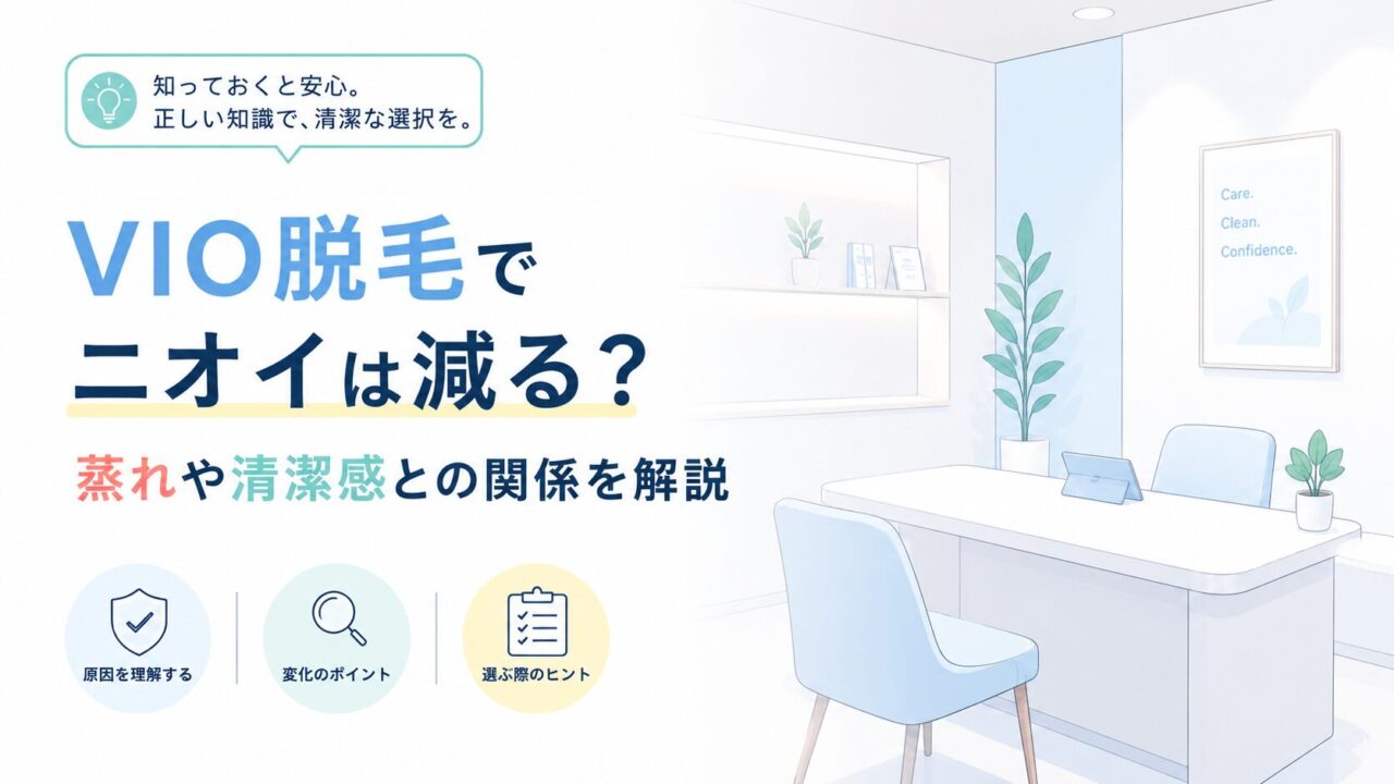 VIO脱毛でニオイは減る？蒸れや清潔感との関係を解説