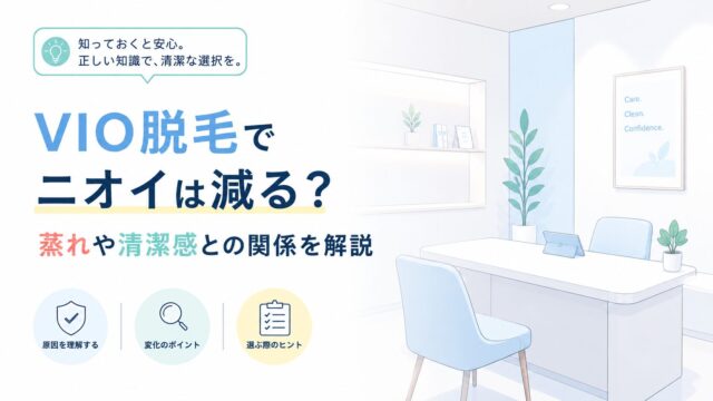 VIO脱毛でニオイは減る？蒸れや清潔感との関係を解説