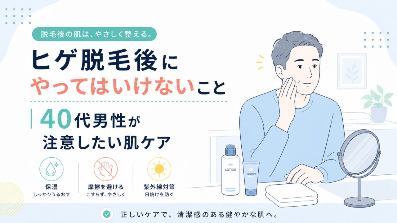 ヒゲ脱毛後にやってはいけないこと｜40代男性が注意したい肌ケア
