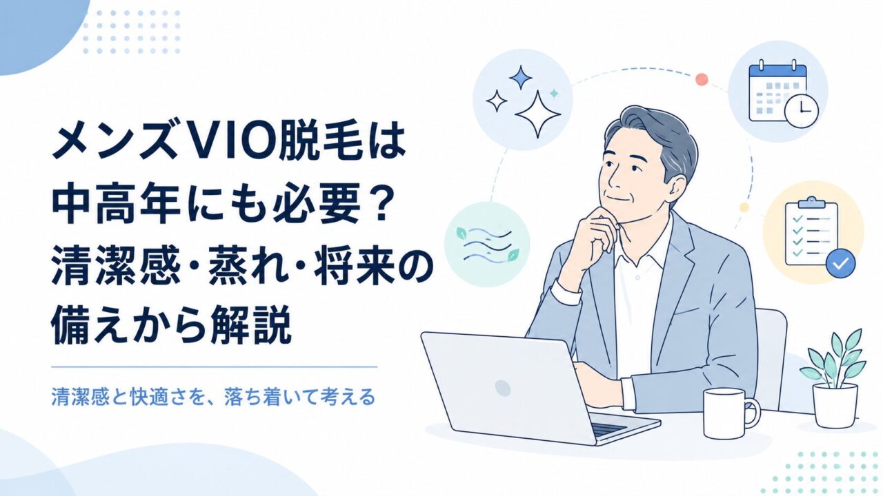 メンズVIO脱毛は中高年にも必要？清潔感・蒸れ・将来の備えから解説