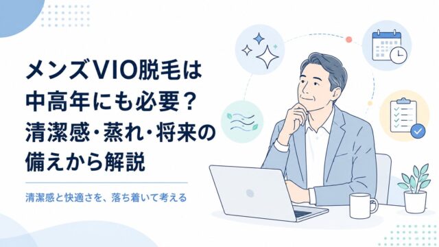 メンズVIO脱毛は中高年にも必要？清潔感・蒸れ・将来の備えから解説
