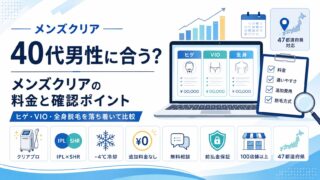 メンズクリアは40代男性に合う？ヒゲ脱毛・VIO脱毛・全身脱毛の料金と確認ポイント