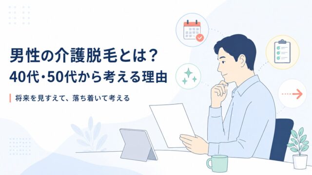 男性の介護脱毛とは？40代・50代から考える理由