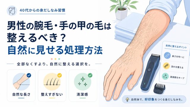 男性の腕毛・手の甲の毛は整えるべき？自然に見せる処理方法