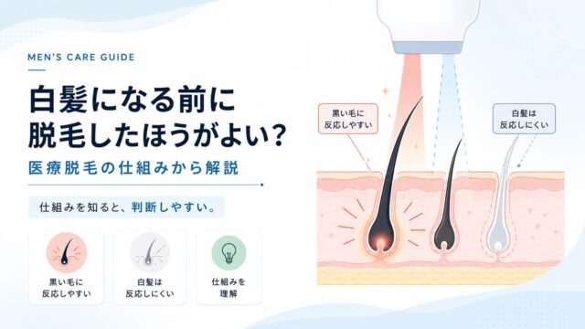 白髪になる前に脱毛したほうがよい？医療脱毛の仕組みから解説