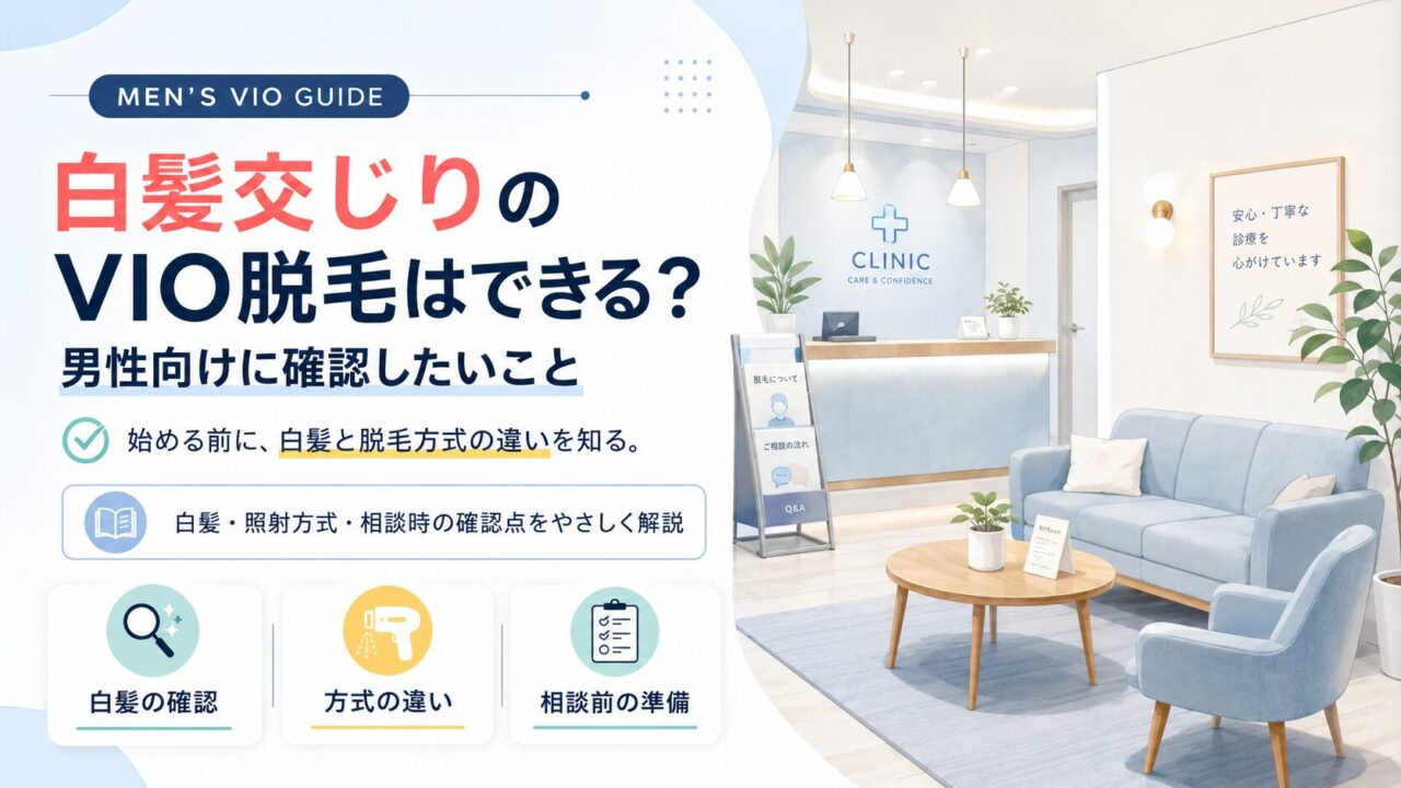 白髪交じりのVIO脱毛はできる？男性向けに確認したいこと