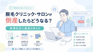 脱毛クリニック・サロンが倒産したらどうなる？未消化分と返金の考え方