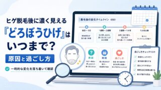 ヒゲ脱毛後に濃く見える「どろぼうひげ」はいつまで？原因と過ごし方