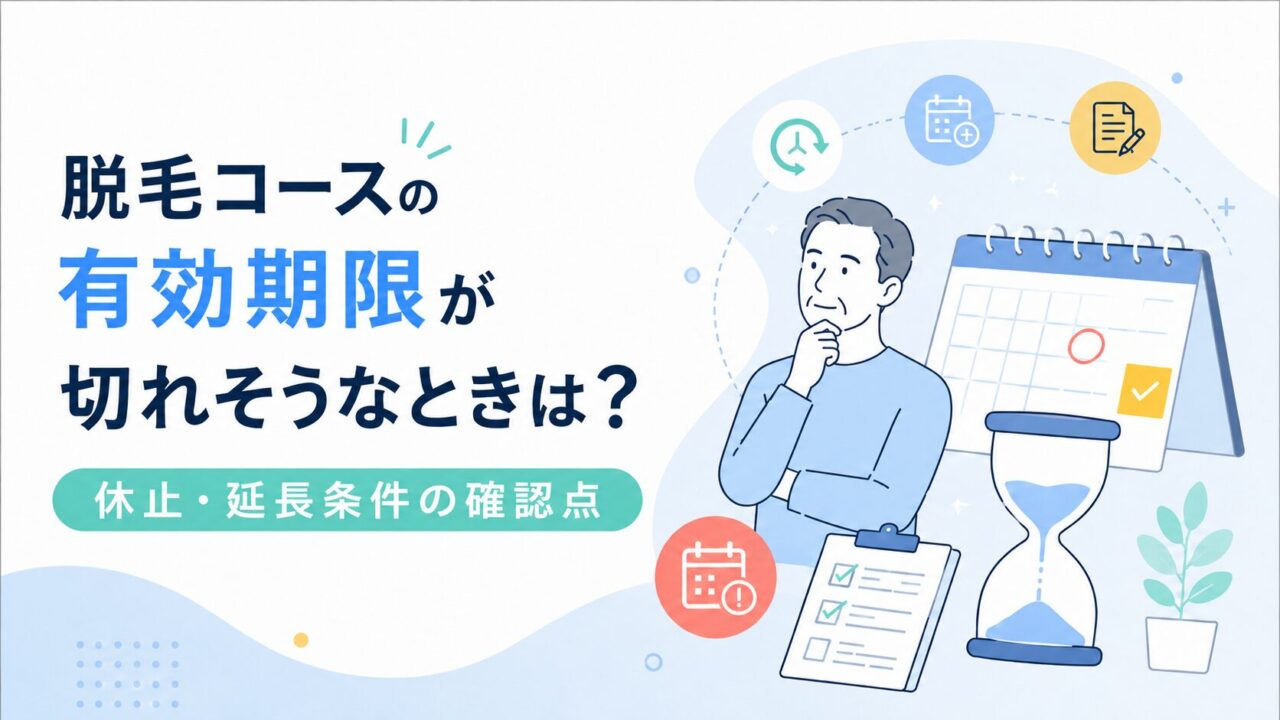 脱毛コースの有効期限が切れそうなときは？休止・延長条件の確認点